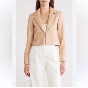 NWT Bagatelle Collection Faux Leather
Crop Blazer SZ S